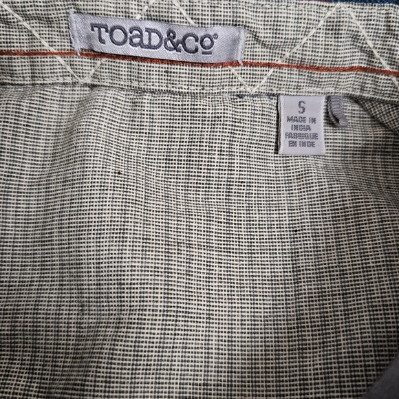 Toad&Co Women's Reversible Flannel Shirt Hydro Blue Teal Snap Button Small - Picture 6 of 9